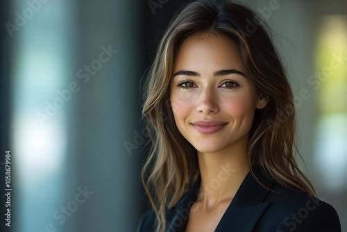 Confident Businesswoman Headshot - Happy and Successful