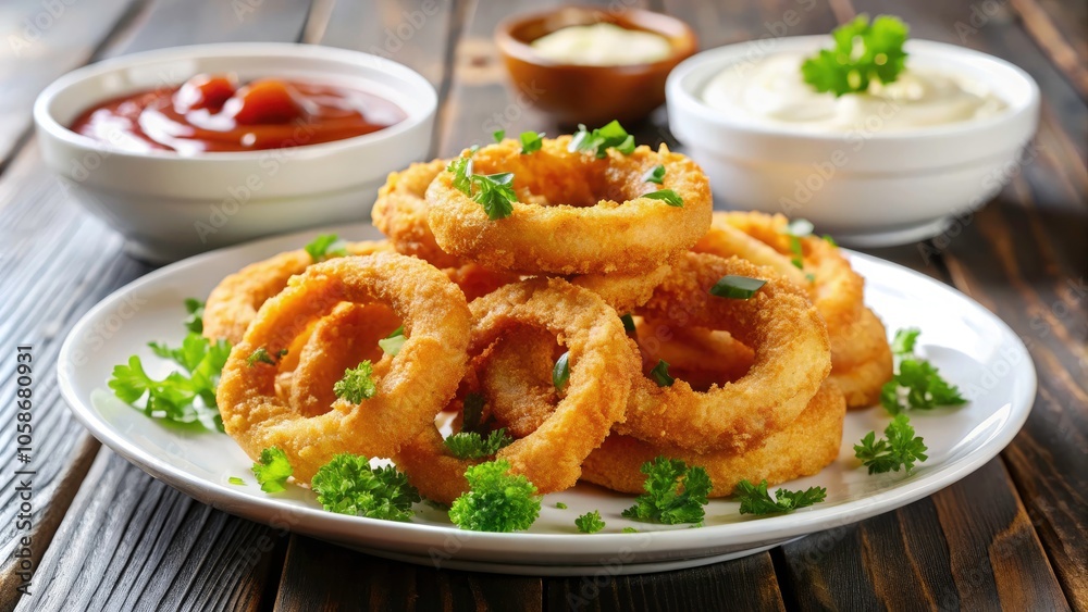 Crispy Golden Onion Rings: Perfect Appetizer for Fried Food Lovers - Crunchy, Savory Side Dish Ideal for Parties, Gatherings, and Snack Time Crispy Golden Onion Rings: Perfect Appetizer for Fried Food Lovers - Crunchy, Savory Side Dish Ideal for Parties, Gatherings, and Snack Time