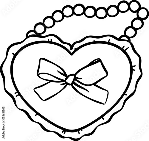 Girly things outline bag Coquette stuff