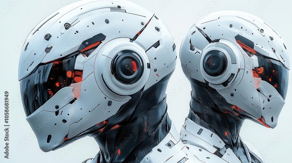 Fototapeta premium digital 3d head design representing artificial intelligence in gaming development, showcasing futuristic features and a captivating visual aesthetic