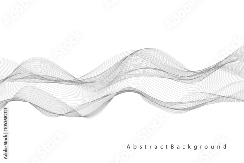 Abstract wavy line art background.