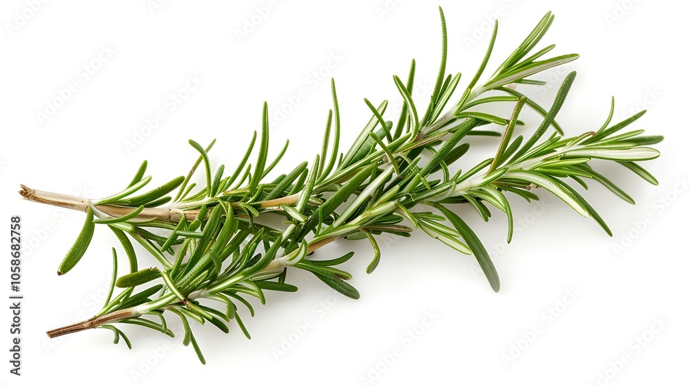 Fototapeta premium Rosemary branch isolated on a white background.