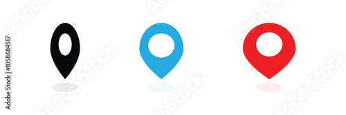 Location icon. Map pin icon