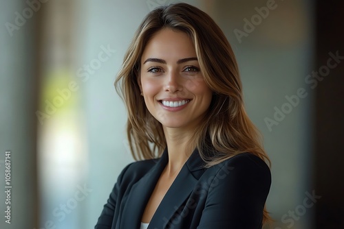 Free Download Confident Businesswoman in Black Blazer with a Big Smile - GFXLoad