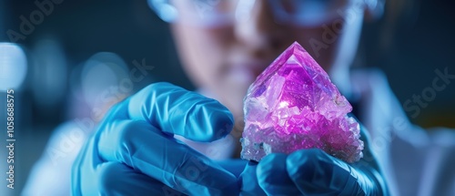 Scientists Analyzing Mineral Inclusions in Laboratory Setting