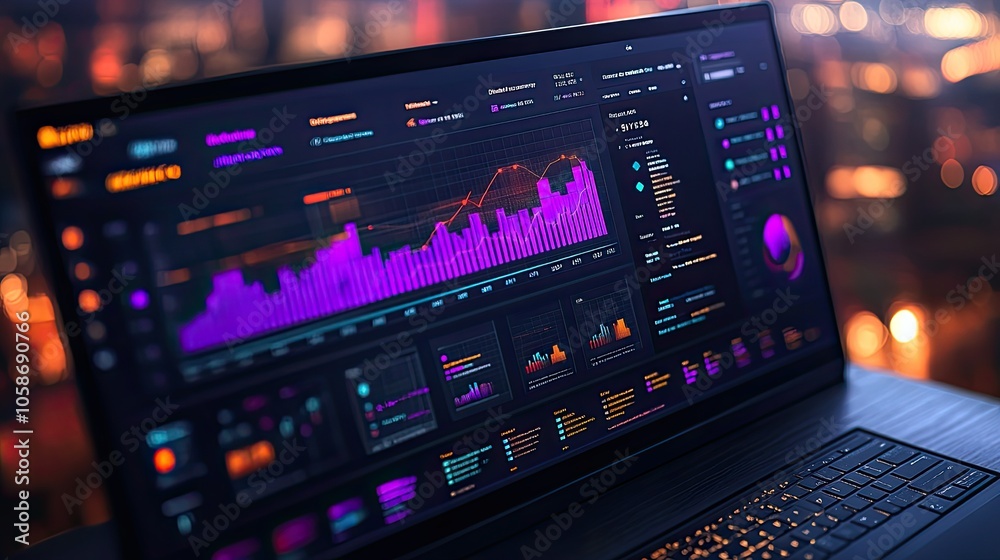 Business tools using digital tech with virtual datvisualization for marketing analytics