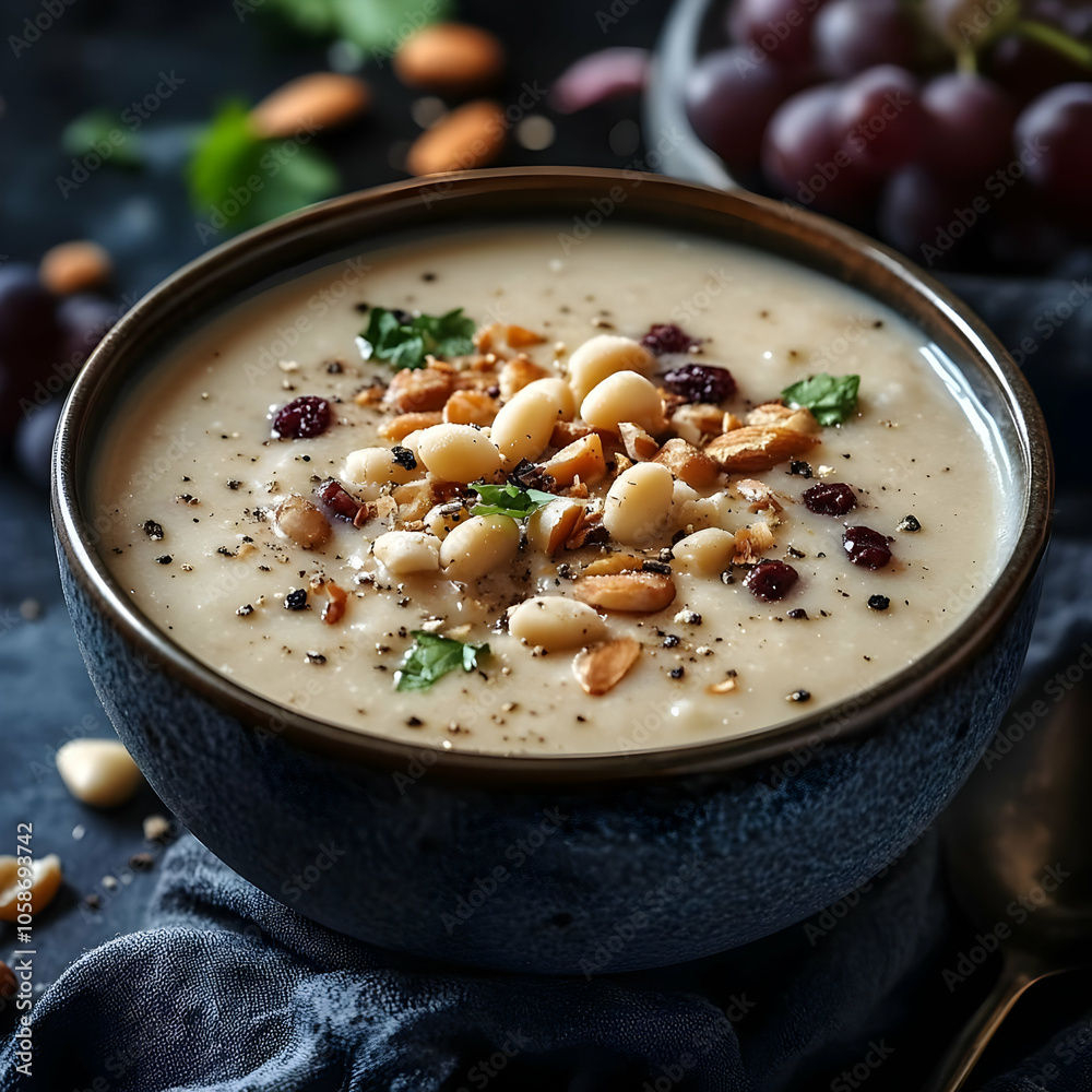 Creamy White Bean Soup with Toasted Almonds and Herbs (Photo) Creamy White Bean Soup with Toasted Almonds and Herbs (Photo)