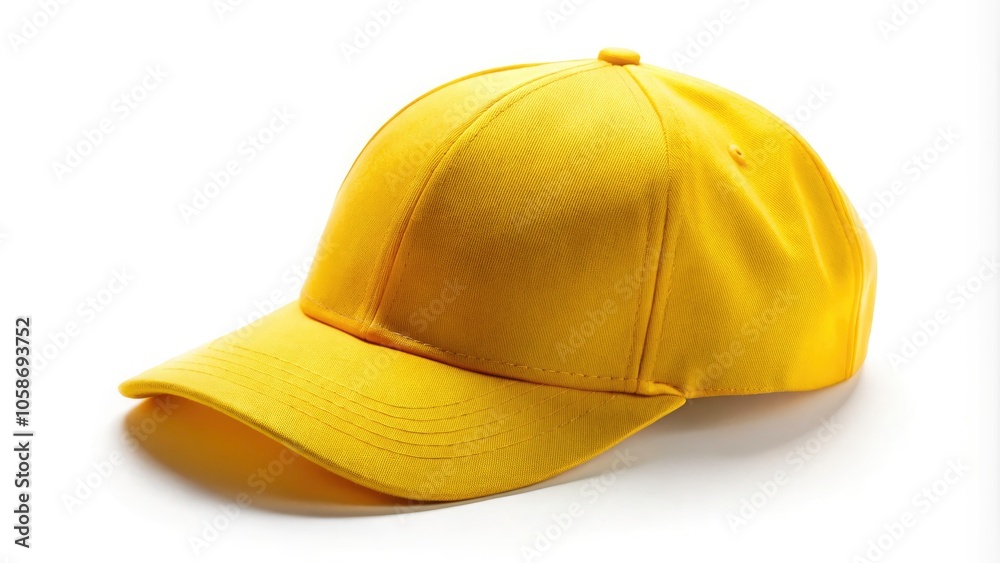 Fototapeta premium Isolated Yellow Cap Silhouette on Transparent Background for Creative Design and Advertising Use - Ideal for Fashion, Sports, and Accessories Visuals