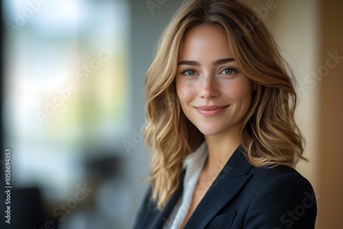Free Download Confident Businesswoman in Blazer and White Shirt - Portrait - GFXLoad