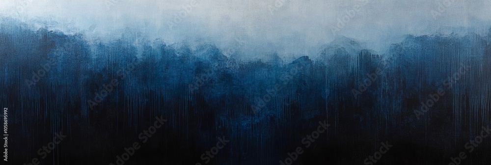 Fototapeta premium Abstract Blue Gradient Landscape Painting
