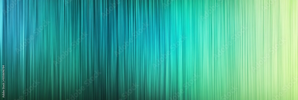 Obraz premium Abstract Blue Green Gradient Background with Vertical Lines - Minimalist Digital Art