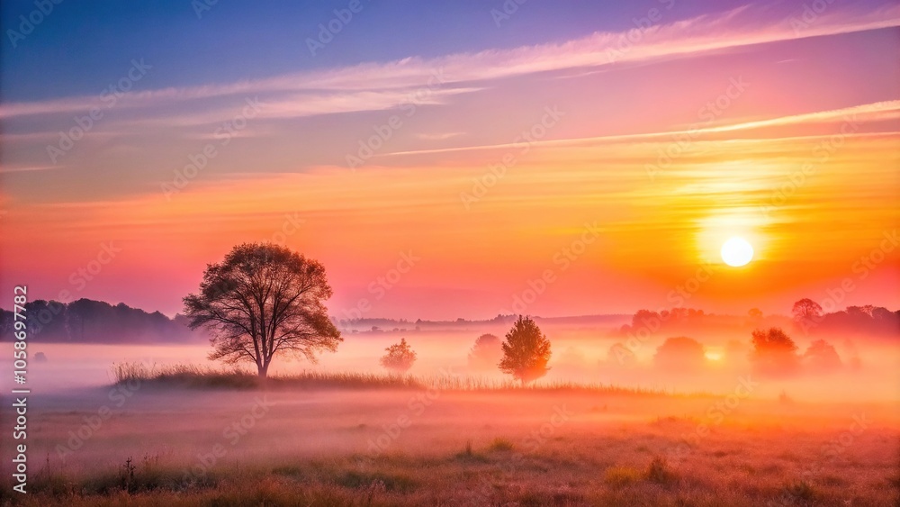 Soft pink and orange hues dawn over a serene landscape as the sun rises above the horizon, mountains, sky, twilight Soft pink and orange hues dawn over a serene landscape as the sun rises above the horizon, mountains, sky, twilight