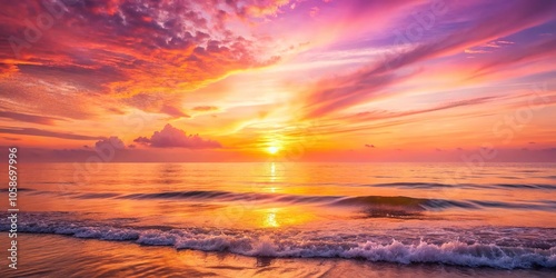 Soft pink and orange hues fill the horizon as morning breaks, orange glow, morning hours, morning illumination, daybreak