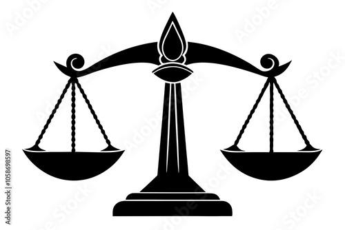 Scale of justice silhouette.