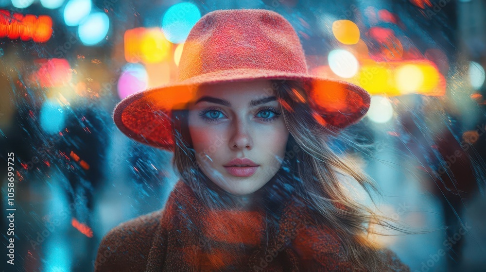 dynamic cityscape showcasing a fashionable woman confidently striding through bustling streets, lively shops and neon lights illuminating the scene, embodying the spirit of urban adventure and style dynamic cityscape showcasing a fashionable woman confidently striding through bustling streets, lively shops and neon lights illuminating the scene, embodying the spirit of urban adventure and style