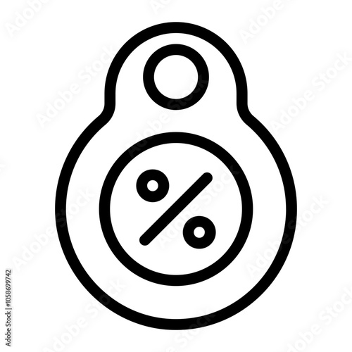 Discount Line Icon
