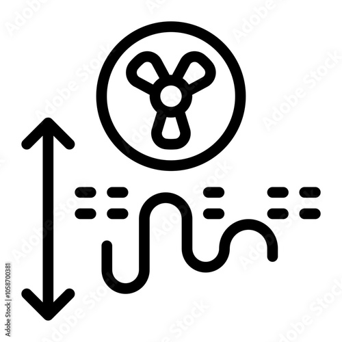 Electromagnetic Line Icon