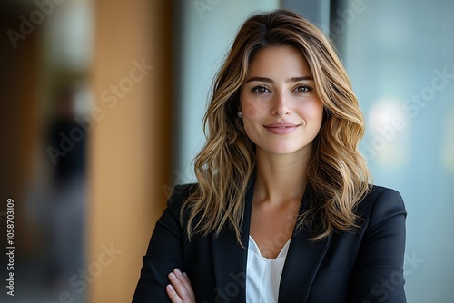 Free Download Confident Businesswoman Portrait -  Leader with Vision - GFXLoad