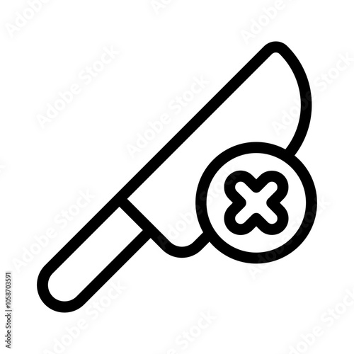 Knife Line Icon