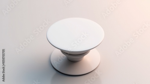 Close-up of a popsocket mockup with a plain surface ready for customization. Simple and stylish, ideal for displaying custom designs and branding. photo