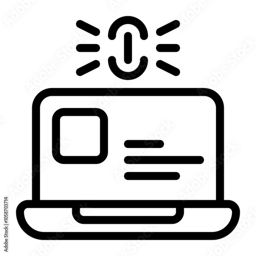 Laptop Line Icon
