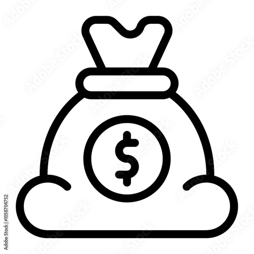 Money Bag Line Icon