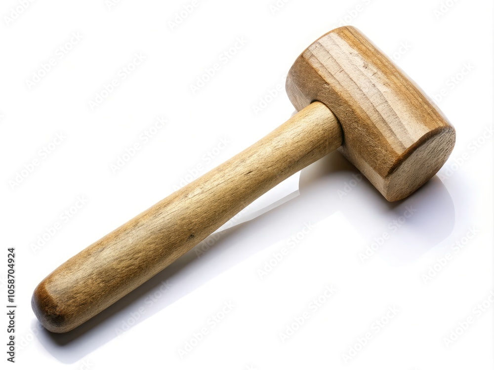 Rustic Wooden Hammer Isolated on White Background for Minimalist Photography, Perfect for Crafts and DIY Projects, Natural Aesthetics, and Home Decor Inspiration Rustic Wooden Hammer Isolated on White Background for Minimalist Photography, Perfect for Crafts and DIY Projects, Natural Aesthetics, and Home Decor Inspiration