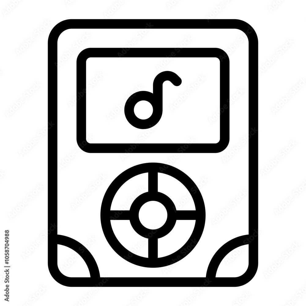 Music Player Line Icon Music Player Line Icon