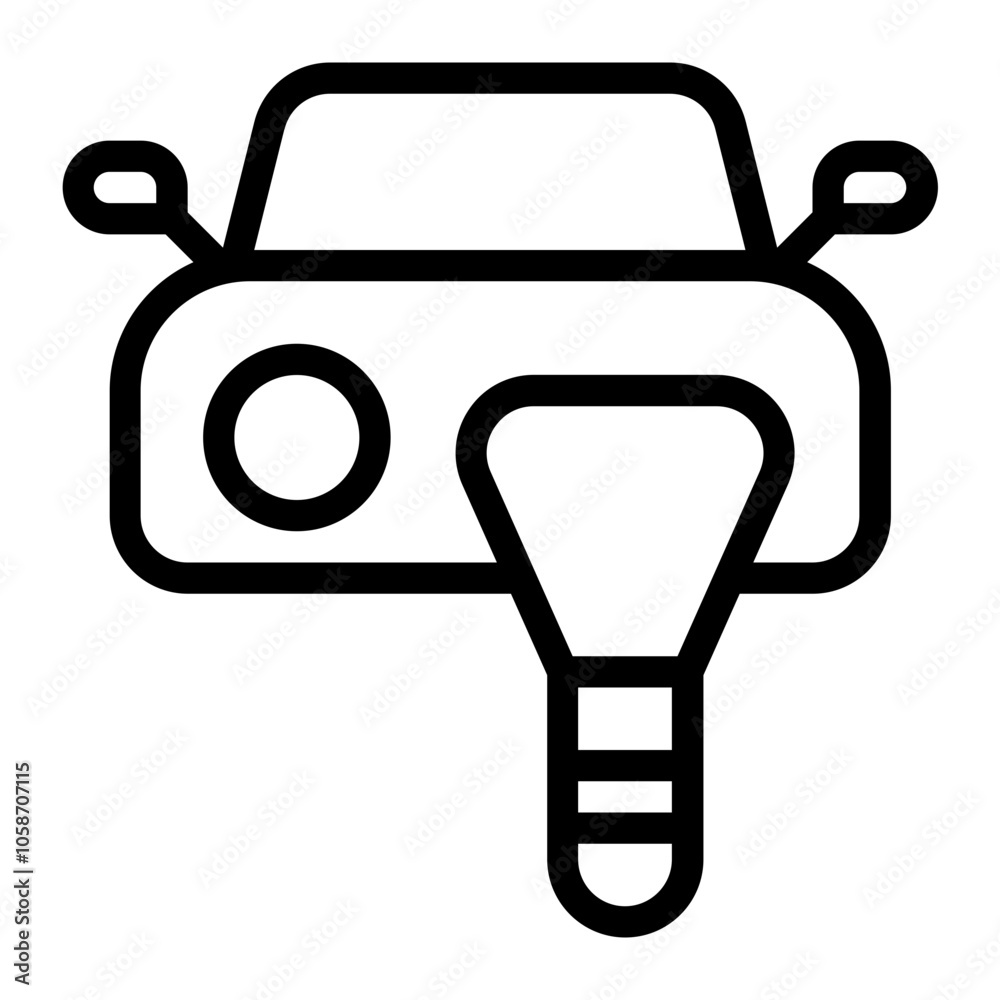 Obraz premium Putty Knife Line Icon