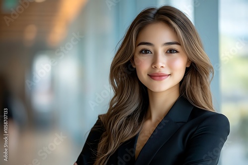 Confident Businesswoman Portrait Radiant and Approachable