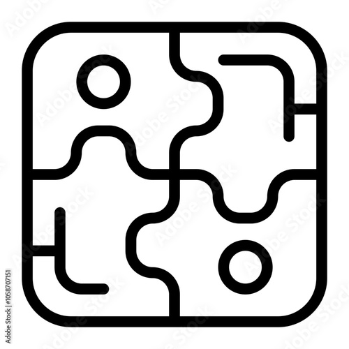 Puzzle Line Icon