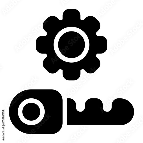 Service Key Solid Icon