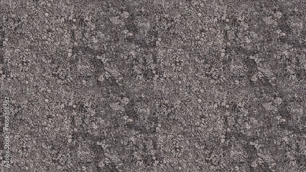 Fototapeta premium A close-up, top-down view of fine gravel texture, filling the entire frame