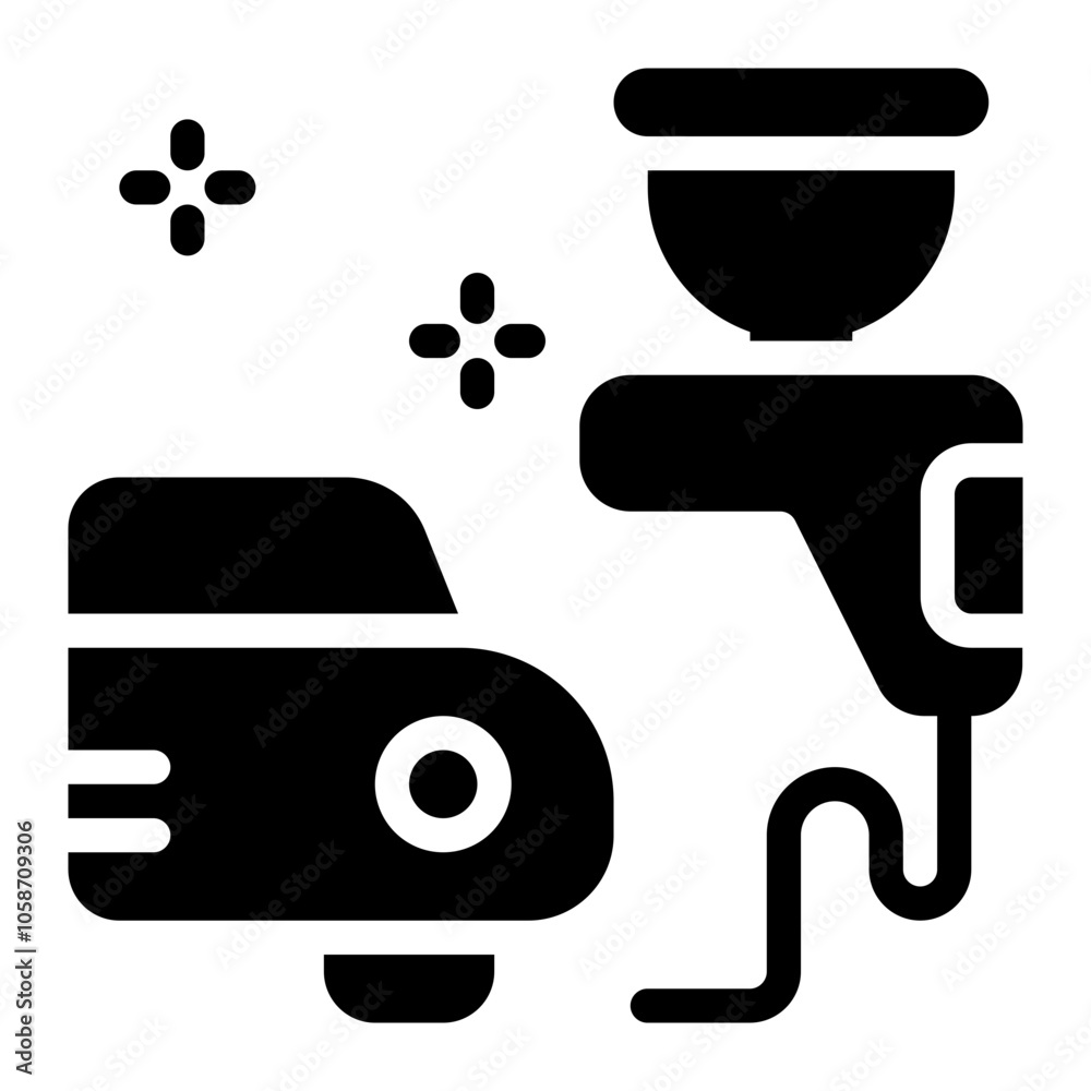 Spray Gun Solid Icon Spray Gun Solid Icon