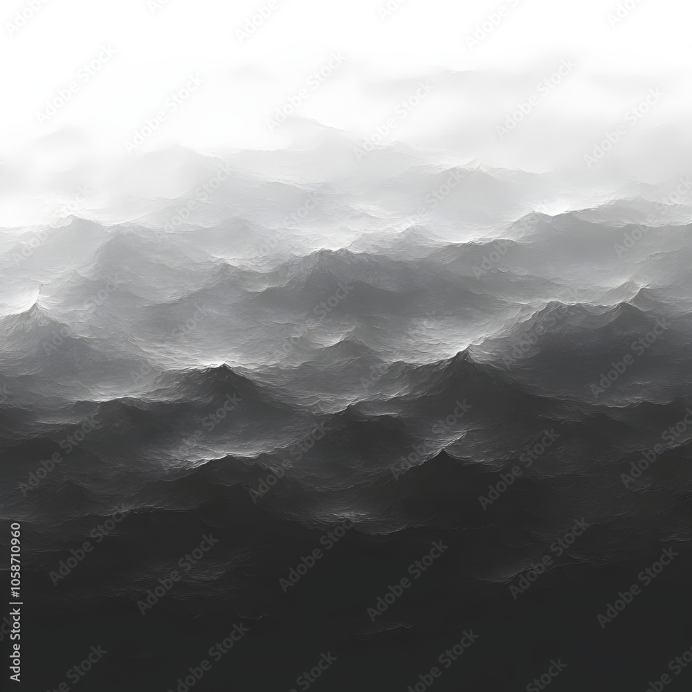 A dramatic abstract depiction of dark waves, creating a moody atmosphere with layers of grey and black. The textured waves evoke a sense of depth and mystery. A dramatic abstract depiction of dark waves, creating a moody atmosphere with layers of grey and black. The textured waves evoke a sense of depth and mystery.