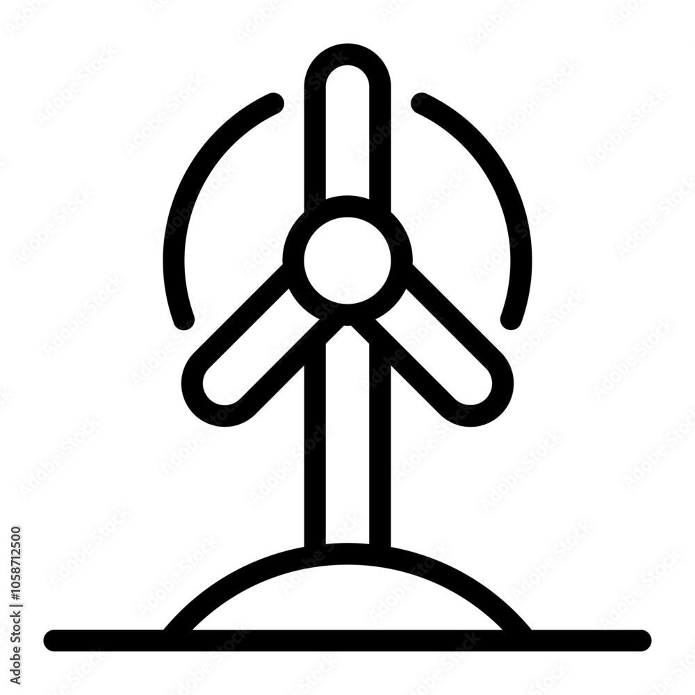 Obraz premium Wind Power Line Icon