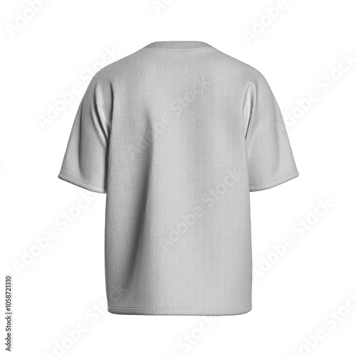 high-quality 3D t-shirt rendering photorealistic textile renderings Back View Transparent Background
