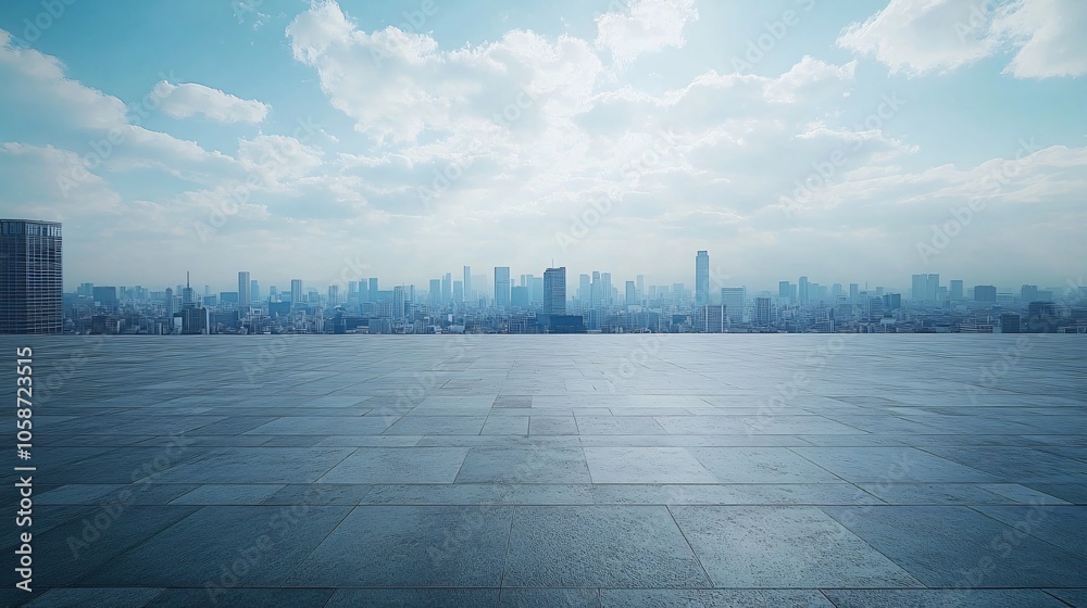 Manhattan, Dubai, Shanghai, and Hong Kong City Centers with Platforms, Roads, Parking Lots, and Brick Pavements for Car Advertisement Background Manhattan, Dubai, Shanghai, and Hong Kong City Centers with Platforms, Roads, Parking Lots, and Brick Pavements for Car Advertisement Background