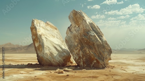 Lithium-Rich Stones on Dusty Terrain Under the Intense Sunlight, Symbolizing the Growing Demand and Value of Lithium in Modern Technology and Renewable Energy Solutions