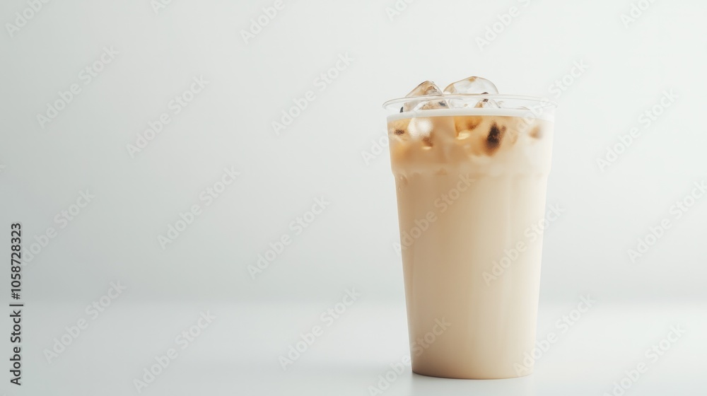 A cup of coffee with ice cubes in it A cup of coffee with ice cubes in it