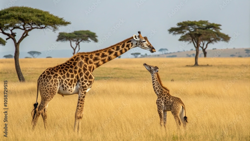 Fototapeta premium giraffe in continent