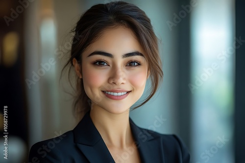 Confident Female Entrepreneur Headshot - Natural Light, Indoor Studio