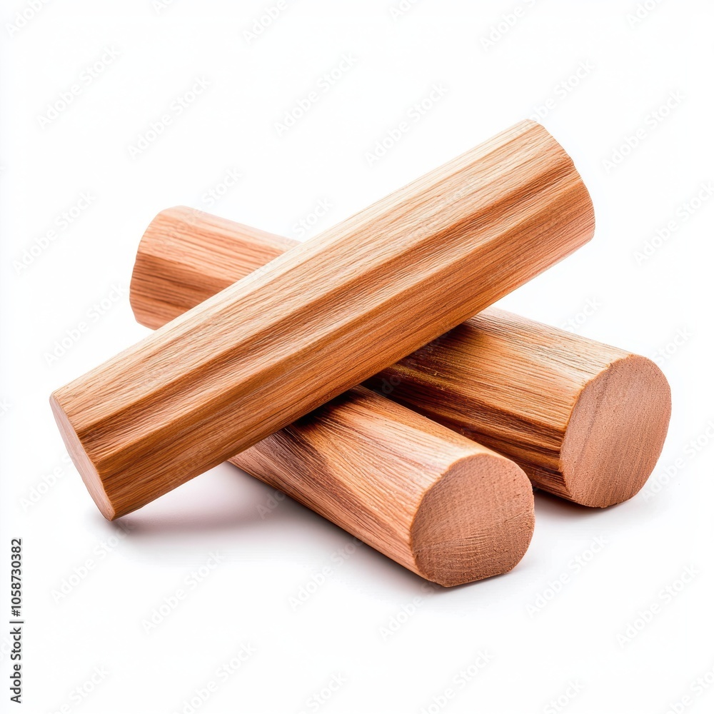 Natural Sandalwood Sticks on White Background Three natural sandalwood sticks stacked on a white background, showcasing their rich texture and aromatic qualities for crafting or fragrance Natural Sandalwood Sticks on White Background Three natural sandalwood sticks stacked on a white background, showcasing their rich texture and aromatic qualities for crafting or fragrance