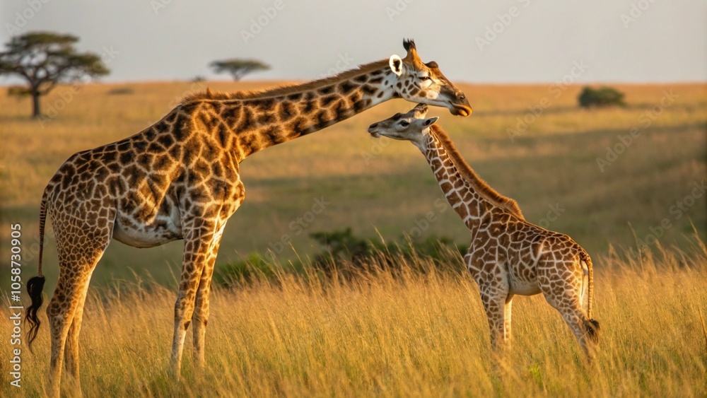 giraffe in the savannah giraffe in the savannah