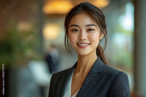 Confident Female Executive in Professional Attire