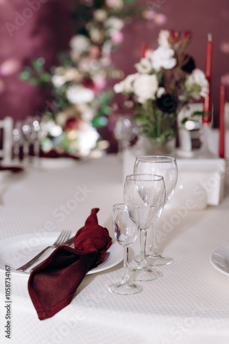 Obraz na płótnie wedding table setting w salonie