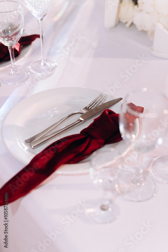 Obraz na płótnie wedding table setting w salonie