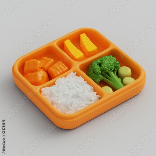 Healthy Lunch Box with Variety of Nutritious Foods photo