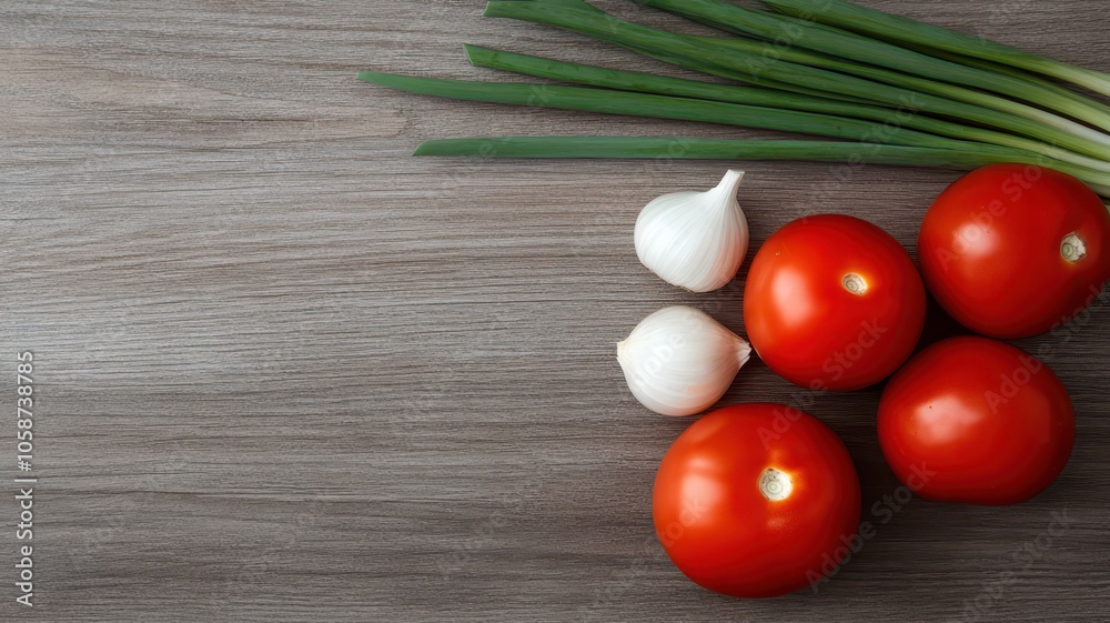 Fresh Ingredients on a Wooden Table: A Culinary Delight for Healthy Cooking and Vibrant Dishes Fresh Ingredients on a Wooden Table: A Culinary Delight for Healthy Cooking and Vibrant Dishes