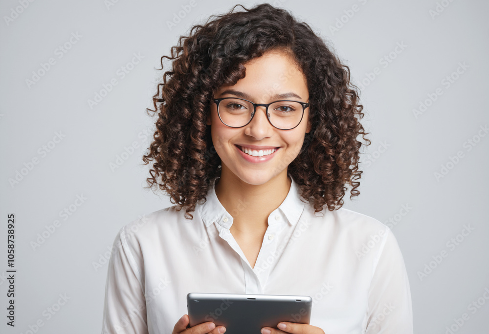 young business woman using tablet pc application for online remote work at office business young business woman using tablet pc application for online remote work at office business